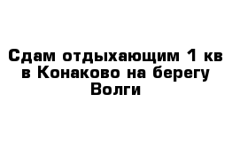 Сдам отдыхающим 1 кв в Конаково на берегу Волги